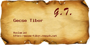 Gecse Tibor névjegykártya